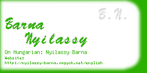 barna nyilassy business card